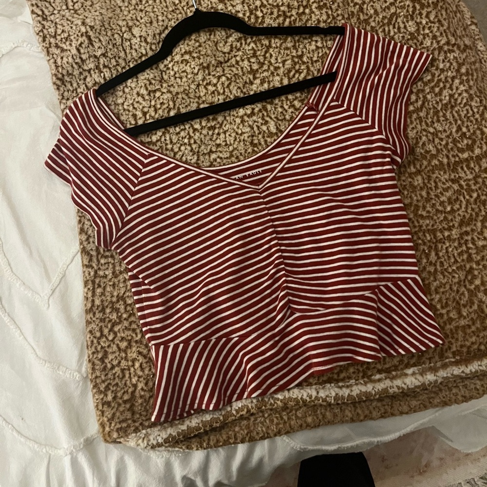 AE striped crop top